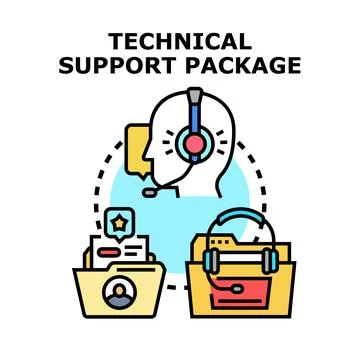 Technical support package vector service concept Stock Illustration