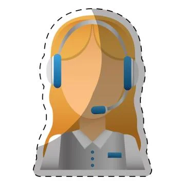 Technical support representative icon Stock Illustration