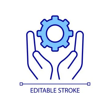 Technical support RGB color icon Illustrazione stock