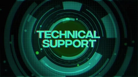 Technical Support Text on Futuristic Cyberspace Background Stock Footage 343399478