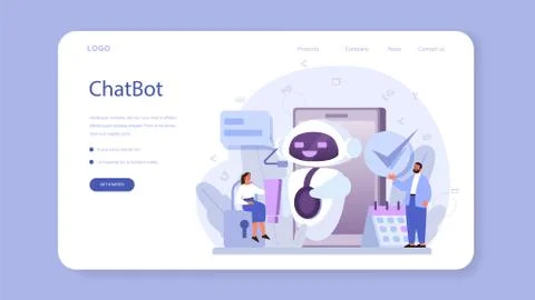 Technical support web banner or landing page. Idea of customer 库存插图