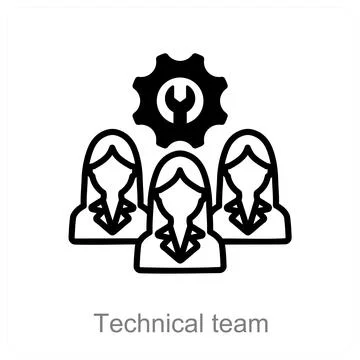 Technical team Stock Illustration
