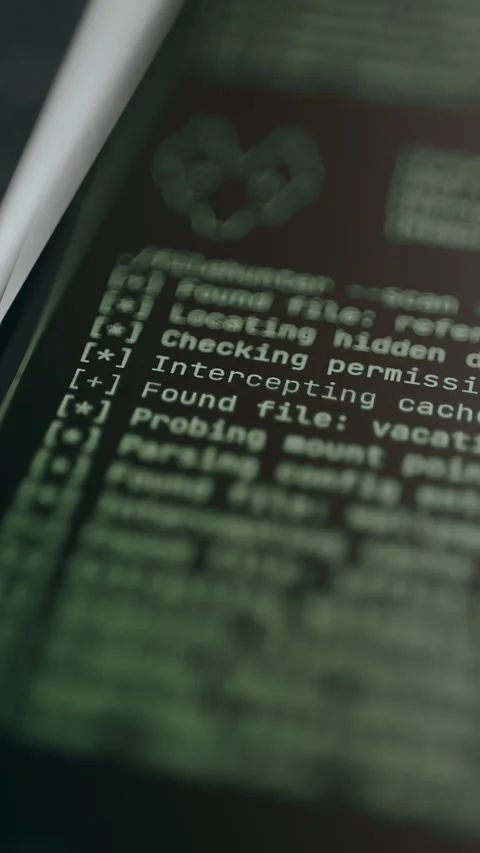 Technical terminal output from an operating system Stock Footage 329281527