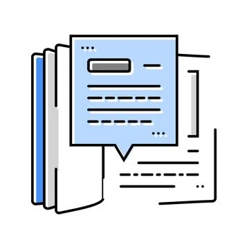 Technical terms color icon vector illustration Stock Illustration