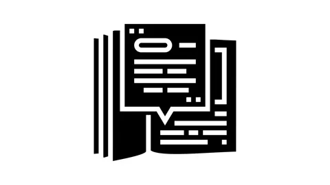 Technical terms glyph icon animation Stock Footage 326152611