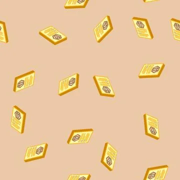 Technical terms isometric icon seamless pattern Stock Illustration