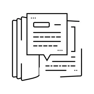 Technical terms line icon vector illustration Stock Illustration