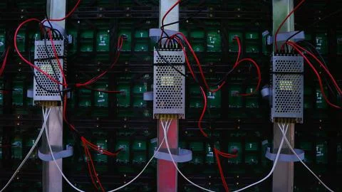 Technical view of LED panel back with intricate circuit connections Foto stock