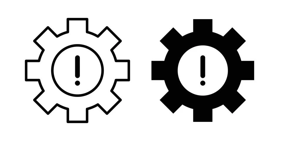 Technical warning icon vector editable eps10 Stock Illustration