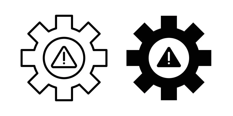 Technical warning icon vector editable eps10 Stock Illustration