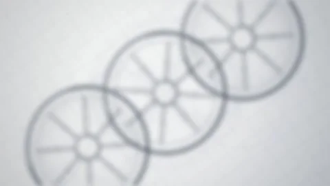 Technical wheel graphics rotating seamless loop motion background Stock Footage 345760934