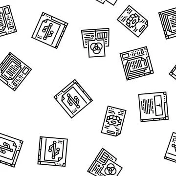 Technical writer doc seamless pattern vector 스톡 일러스트