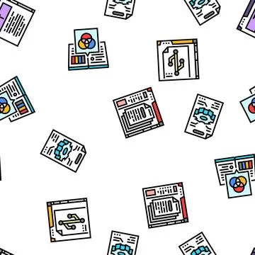 Technical writer doc seamless pattern vector 스톡 일러스트