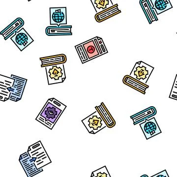 Technical writer doc seamless pattern vector イラスト素材