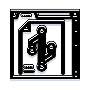 Technical writing documentation creating content flow icon Stock Illustration