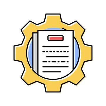 Technical writing mechanical engineer color icon vector illustration Illustrazione stock