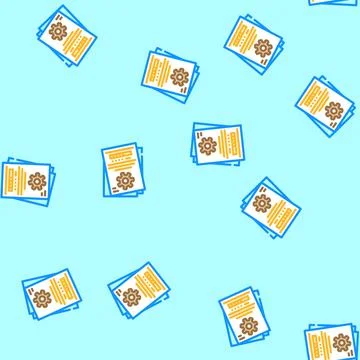 Technical writing mechanical engineer vector seamless pattern Illustrazione stock