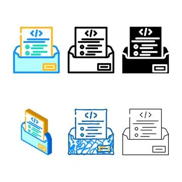 Technical writing software color designs icon vector Stockillustratie