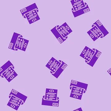 Technical writing software glyph vector seamless pattern 스톡 일러스트