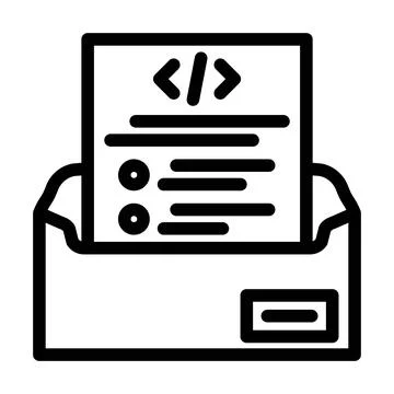 Technical writing software line icon vector illustration Illustrazione stock