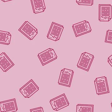 Technical writing software line seamless pattern Illustrazione stock