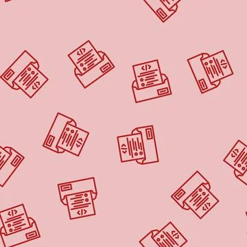 Technical writing software line vector seamless pattern Stock-Illustration