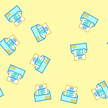 Technical writing software vector seamless pattern 스톡 일러스트