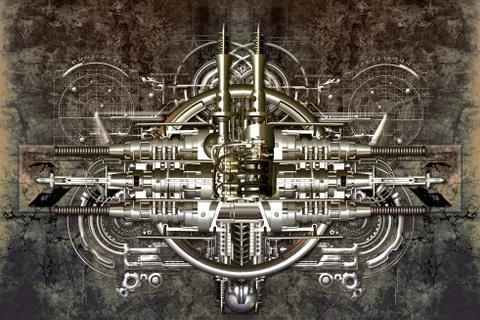 Technically electronic background Stock Illustration