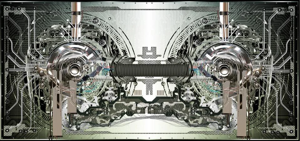 Technically electronic background Stock Illustration