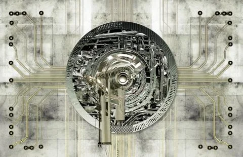 Technically electronic background Stock Illustration