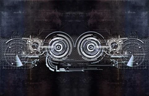 Technically electronic background Stock Illustration