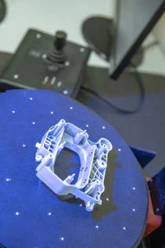 Technically professional machine for 3D scanning and measurement of plastic Stock-Fotos