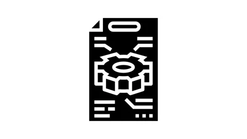 Technicals glyph icon animation Stock Footage 326152609