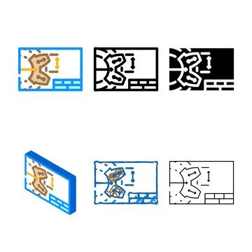 Technicals styles color icon vector Illustrazione stock