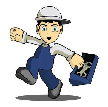 A technician cartoon character Stock Illustration