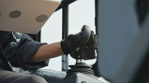Technician Checking Transmission in Tractor Machine Video stock 222765722