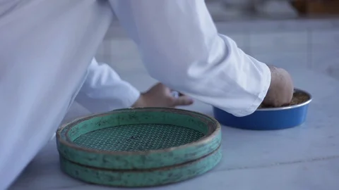 A technician choosing seed Video stock 127866366