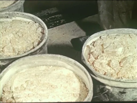 Technician conduct the check test of sample ink varnish - 1960 Stock Footage 119112282