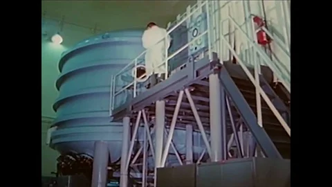 A technician, developing guidance and navigation subsystems for the Apollo Stock Footage 86137875