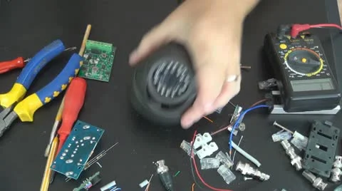 Technician Disassembling a Video Camera, Worker on Security System, Burglary  Stock Footage 12564014
