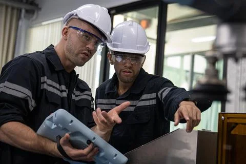 Technician engineer testing technology Stock Photos