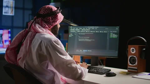 Technician fixing database errors Stock Footage 254526980