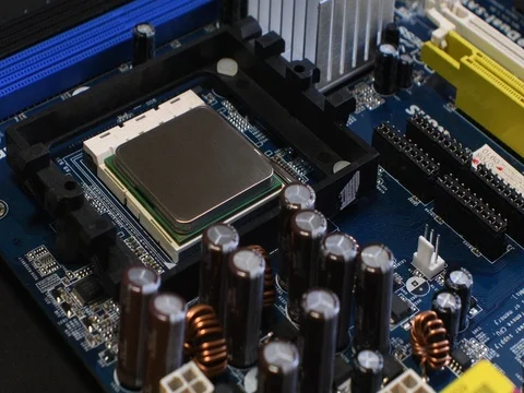 Technician remove CPU microprocessor from a motherboard socket. 4K Stock Footage