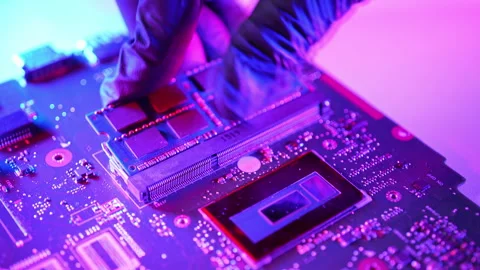 Technician repairs computer hardware technology concept Stock Footage 336114300