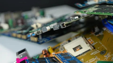 Technician repairs computer hardware technology concept Stock Footage 336114369