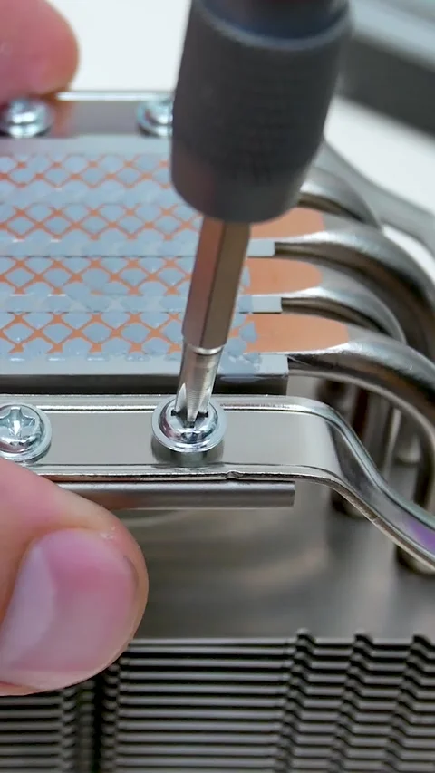 Technician repairs PC and installs cooling system Stock Footage 317518699