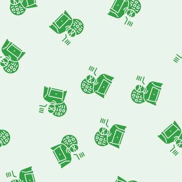 Technician scientist worker glyph seamless pattern 스톡 일러스트
