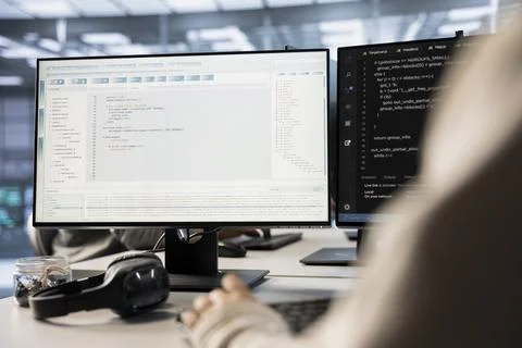 Technician in server room implementing advanced cooling solutions 스톡 사진