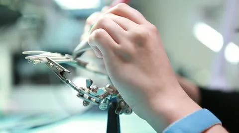 Technician solders electronic IT elements Video stock 12517888