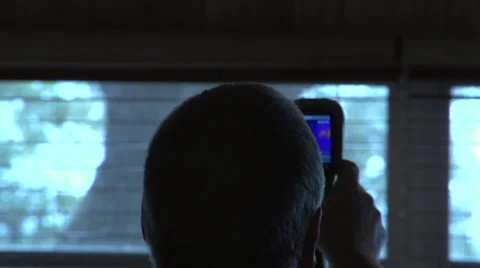 Technician using a Thermal Heat Detector Stock Footage 41455410